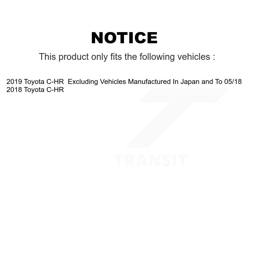 [Avant + Arrière] Kit de plaquette (semi-métallique) de frein pour Toyota C-HR KPF-100538
