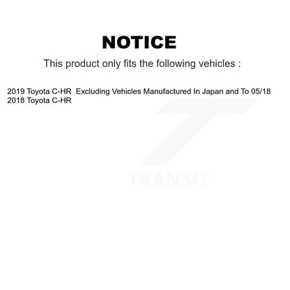 [Avant + Arrière] Kit de plaquette (semi-métallique) de frein pour Toyota C-HR KPF-100538