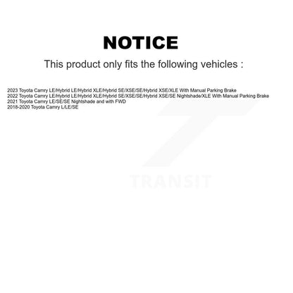 [Avant + Arrière] Kit de plaquette (semi-métallique) de frein pour Toyota Camry KPF-100540