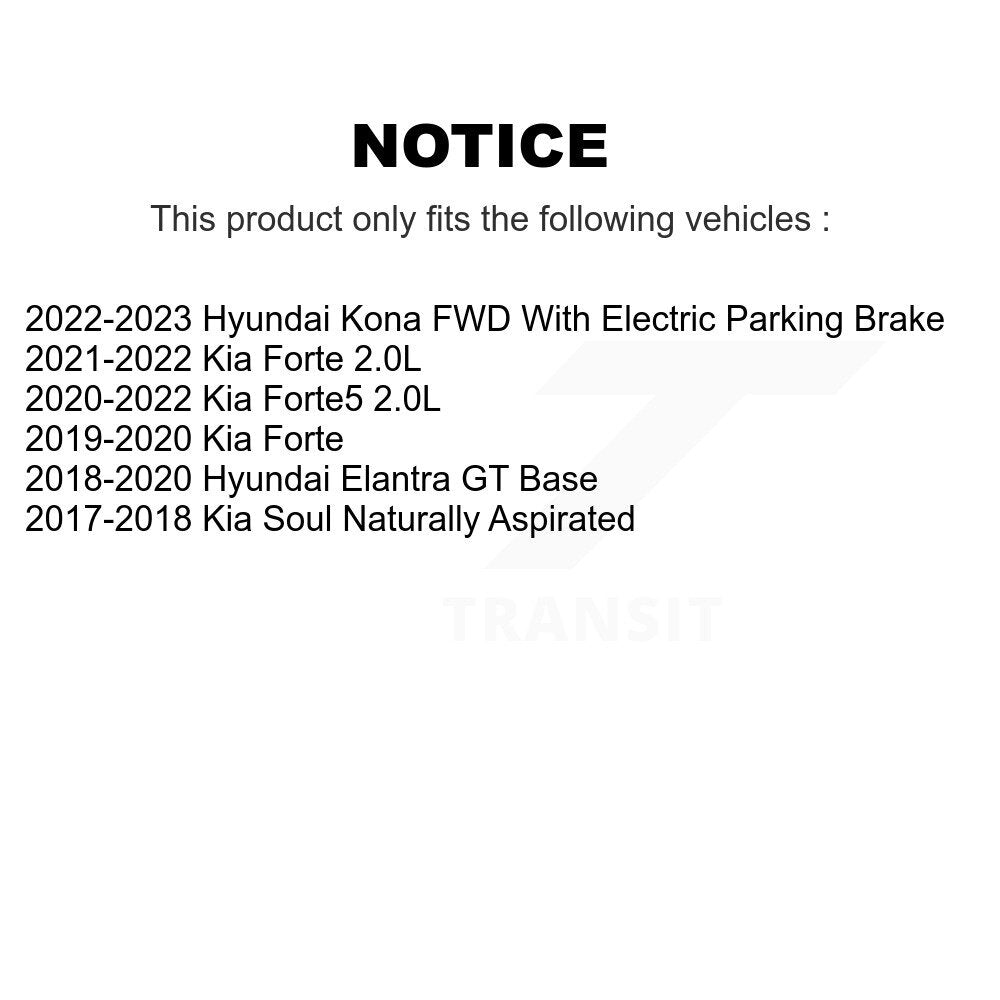 [Avant + Arrière] Kit de plaquette (semi-métallique) de frein pour Kia Soul Forte Hyundai Elantra GT Kona Forte5 KPF-100543