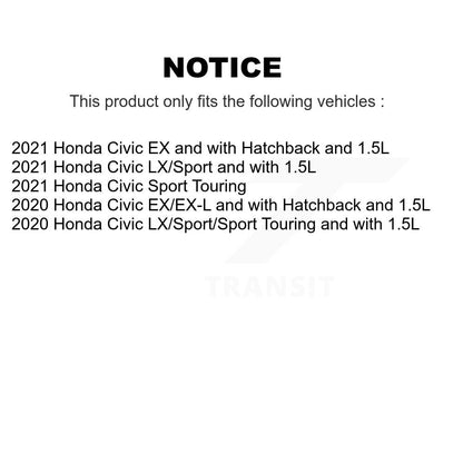 [Avant + Arrière] Kit de plaquette (semi-métallique) de frein pour Honda Civic KPF-100545