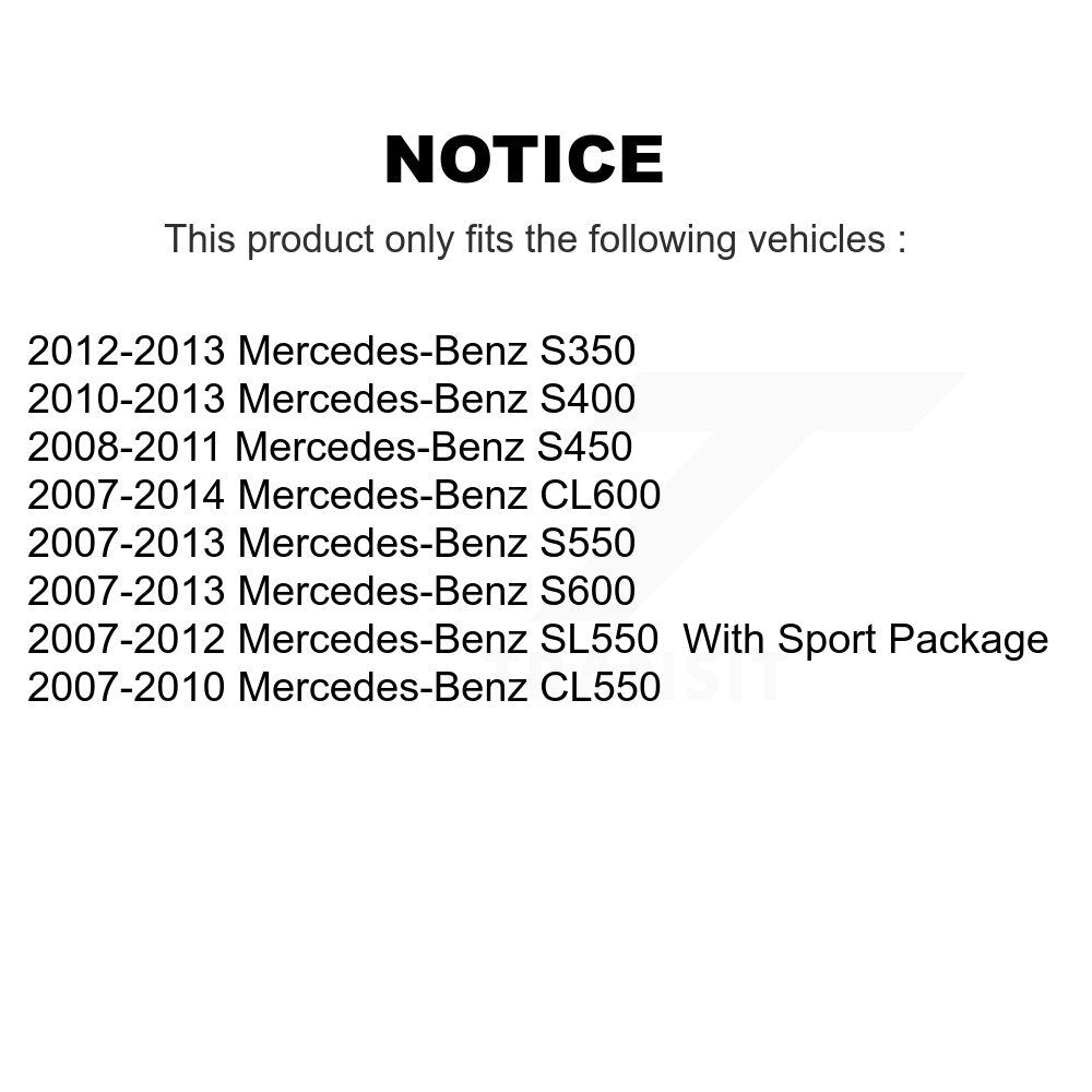 [Avant + Arrière] Kit de plaquette (semi-métallique) de frein pour Mercedes-Benz S550 SL550 CL550 S600 S350 S400 CL600 S450 KPF-100550