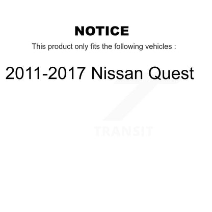 [Avant + Arrière] Kit de plaquette (semi-métallique) de frein pour 2011-2017 Nissan Quest KPF-100554