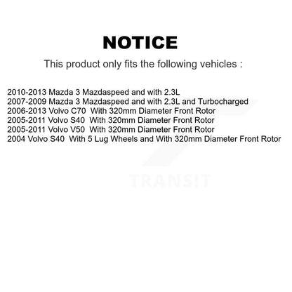 [Avant + Arrière] Kit de plaquette (semi-métallique) de frein pour Mazda 3 Volvo S40 C70 V50 KPF-100560