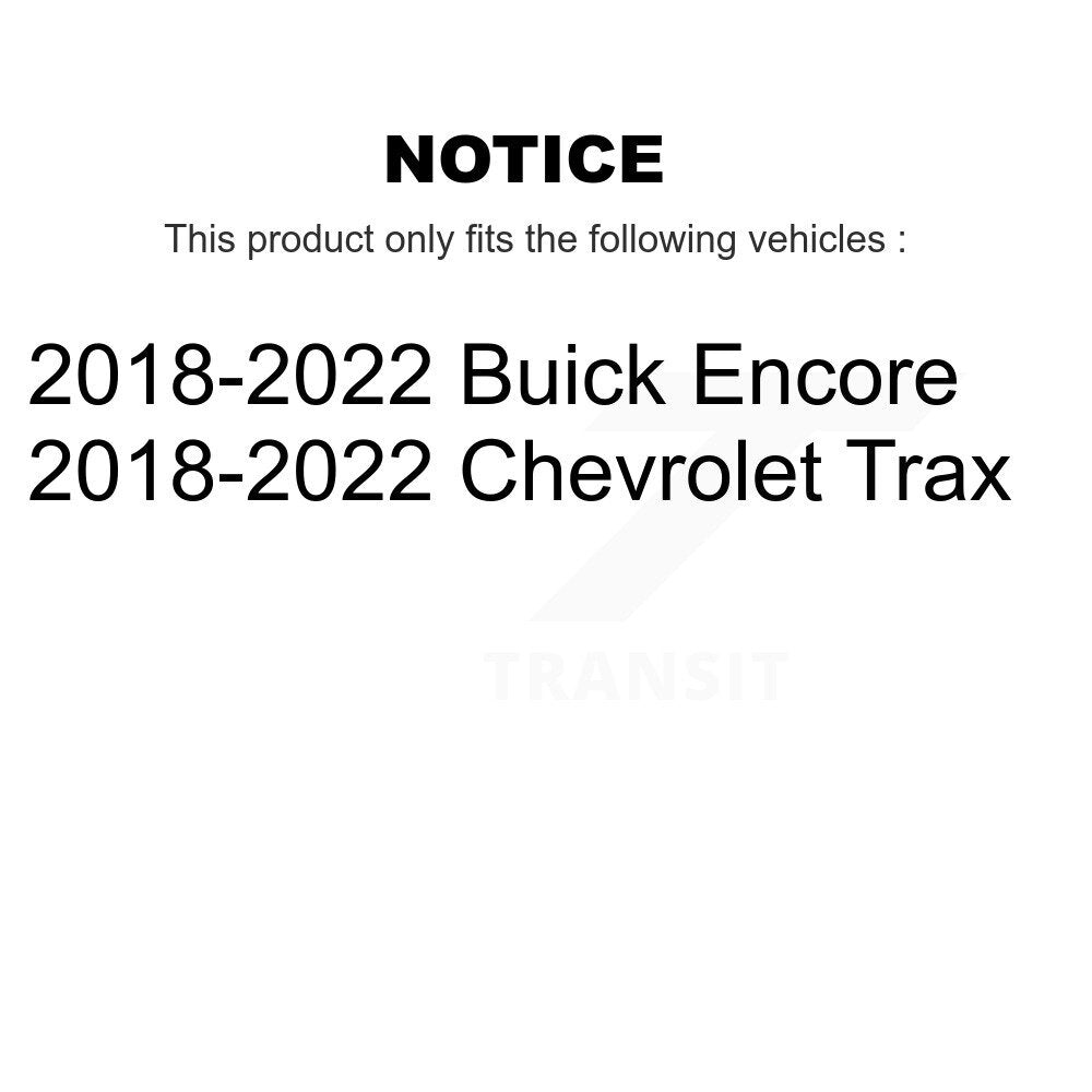 [Avant + Arrière] Kit de plaquette (semi-métallique) de frein pour 2018-2022 Chevrolet Trax Buick Encore KPF-100564