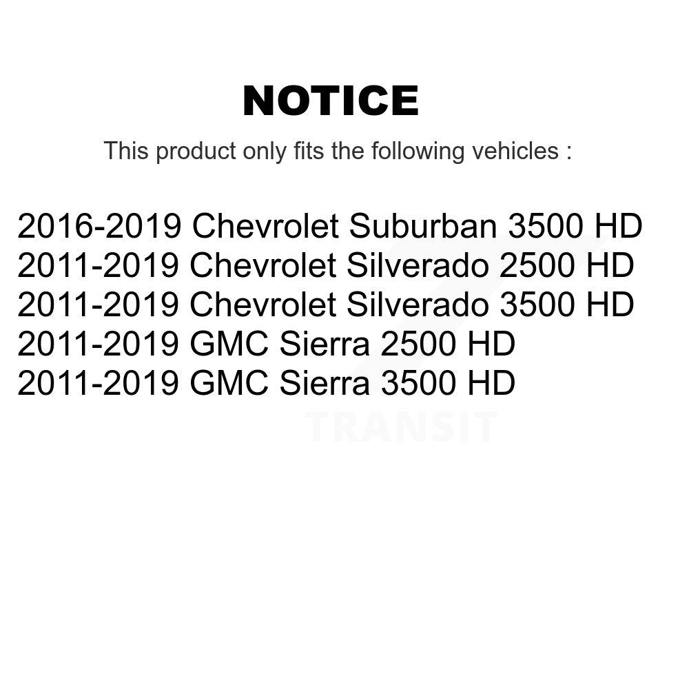[Avant + Arrière] Kit de plaquette (semi-métallique) de frein pour Chevrolet Silverado 2500 HD GMC Sierra 3500 Suburban KPF-100568