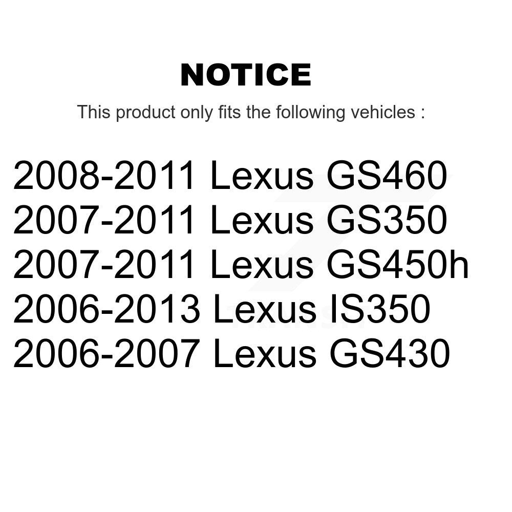 [Avant + Arrière] Kit de plaquette (semi-métallique) de frein pour Lexus GS350 IS350 GS430 GS450h GS460 KPF-100580