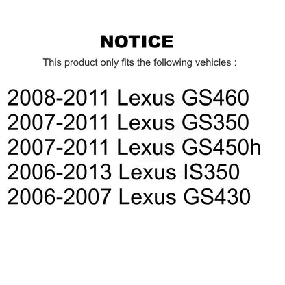 [Avant + Arrière] Kit de plaquette (semi-métallique) de frein pour Lexus GS350 IS350 GS430 GS450h GS460 KPF-100580