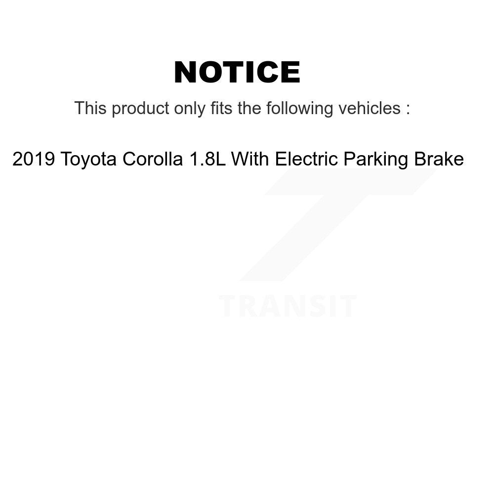 [Avant + Arrière] Kit de plaquette (semi-métallique) de frein pour 2019 Toyota Corolla 1.8L avec Electric Parking KPF-100613