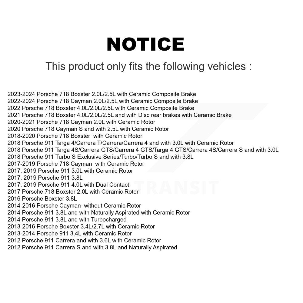 [Avant] Capteur usure plaquettes de frein pour Porsche 911 718 Cayman Boxster KSE-100006