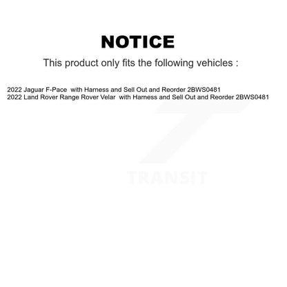 [Avant] Capteur usure plaquettes de frein pour 2022 Jaguar F-Pace Land Rover Range Velar KSE-100073