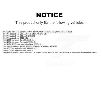 [Avant] Capteur usure plaquettes de frein pour Mercedes-Benz ML500 ML430 G500 G550 G63 AMG G55 KSE-100098