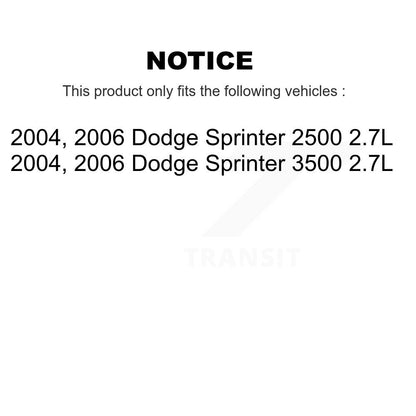 [Avant et Arrière] Capteur usure plaquettes de frein pour Dodge Sprinter 2500 3500 2.7L KSE-100139