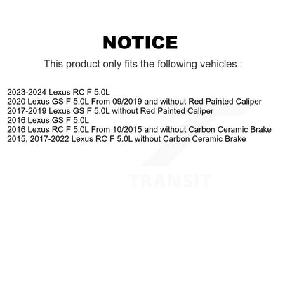 [Avant et Arrière] Capteur usure plaquettes de frein pour Lexus RC F GS 5.0L KSE-100157