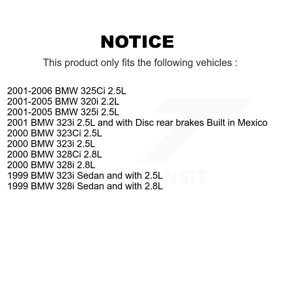 [Avant et Arrière] Capteur usure plaquettes de frein pour BMW 325i 325Ci 320i 323i 328i 323Ci 328Ci KSE-100158