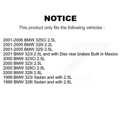 [Avant et Arrière] Capteur usure plaquettes de frein pour BMW 325i 325Ci 320i 323i 328i 323Ci 328Ci KSE-100158
