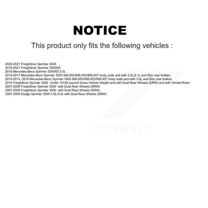 [Avant et Arrière] Capteur usure plaquettes de frein pour Sprinter 3500 Mercedes-Benz Dodge 2500 KSE-100163