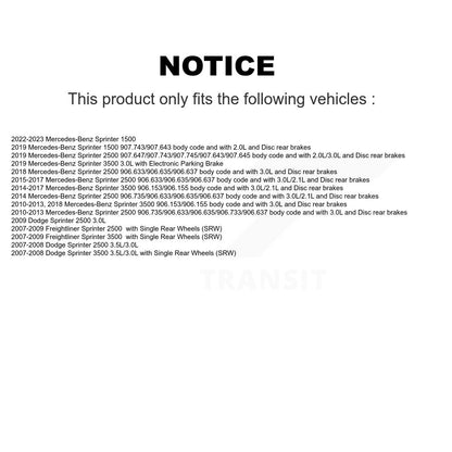 [Avant et Arrière] Capteur usure plaquettes de frein pour Mercedes-Benz Sprinter 2500 3500 Dodge KSE-100164