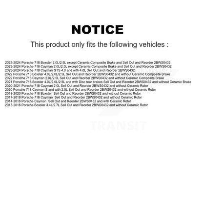 [Avant et Arrière] Capteur usure plaquettes de frein pour Porsche 718 Cayman Boxster KSE-100181