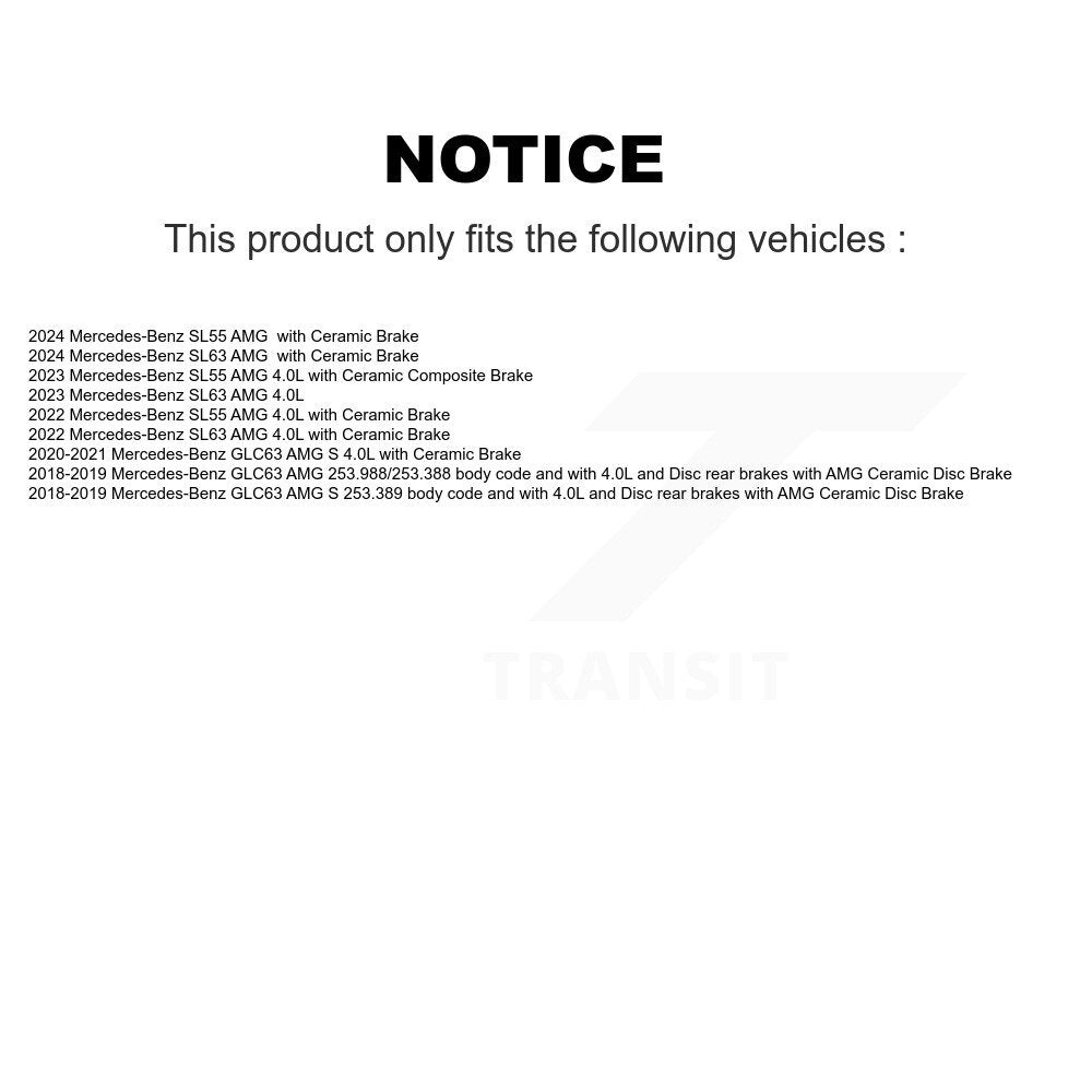 [Avant et Arrière] Capteur usure plaquettes de frein pour Mercedes-Benz GLC63 AMG S SL63 SL55 KSE-100200