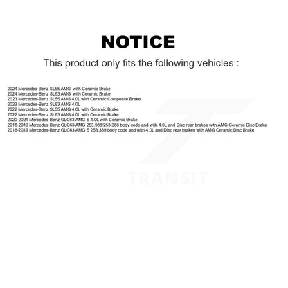 [Avant et Arrière] Capteur usure plaquettes de frein pour Mercedes-Benz GLC63 AMG S SL63 SL55 KSE-100200