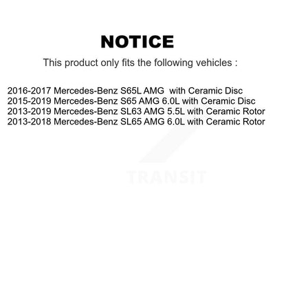 [Avant et Arrière] Capteur usure plaquettes de frein pour Mercedes-Benz SL63 AMG S65 SL65 S65L KSE-100204
