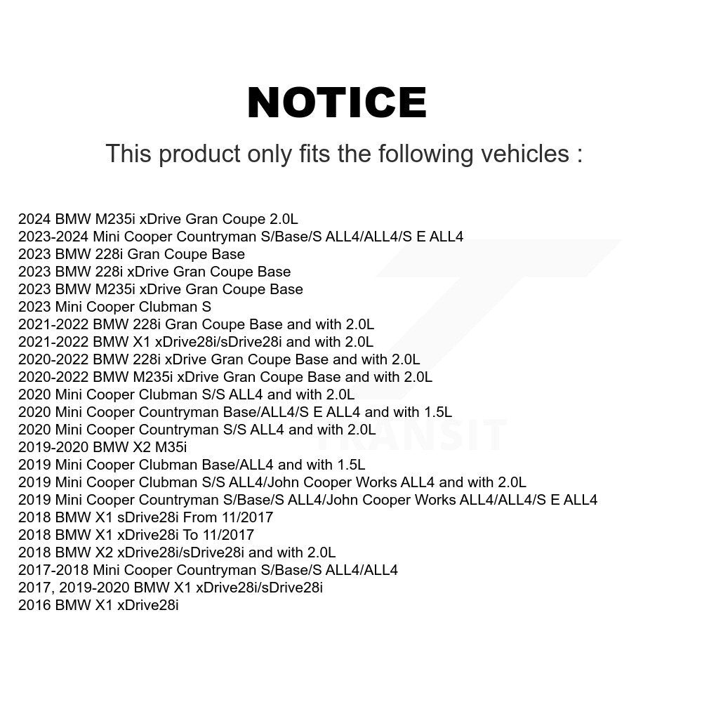 [Avant et Arrière] Capteur usure plaquettes de frein pour BMW X1 Mini Cooper Countryman X2 228i Gran KSE-100216