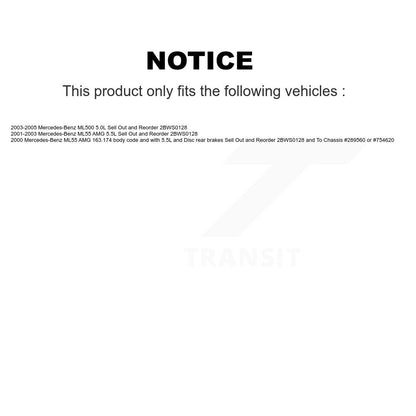 [Avant et Arrière] Capteur usure plaquettes de frein pour Mercedes-Benz ML500 ML55 AMG KSE-100219