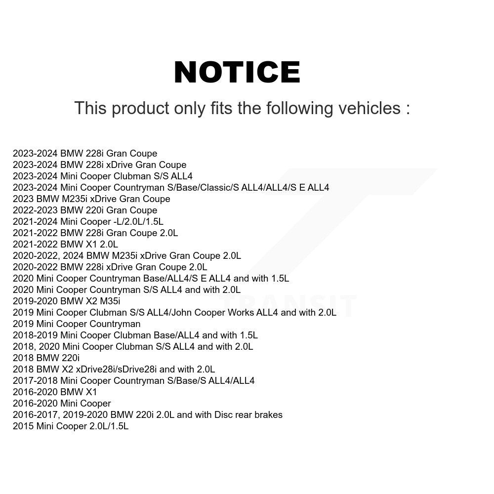 [Arrière] Capteur usure plaquettes de frein pour Mini Cooper BMW X1 Countryman X2 228i xDrive KSE-100266