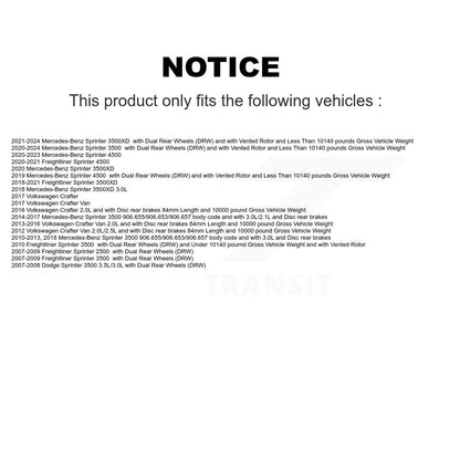[Arrière] Capteur usure plaquettes de frein pour Mercedes-Benz Sprinter 3500 Dodge 4500 3500XD KSE-100289