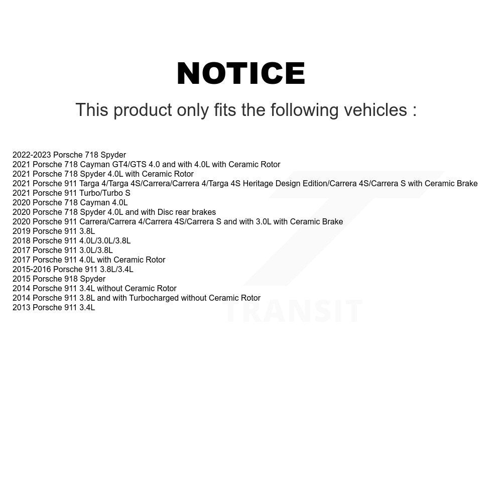 [Arrière] Capteur usure plaquettes de frein pour Porsche 911 718 Cayman Spyder 918 KSE-100303