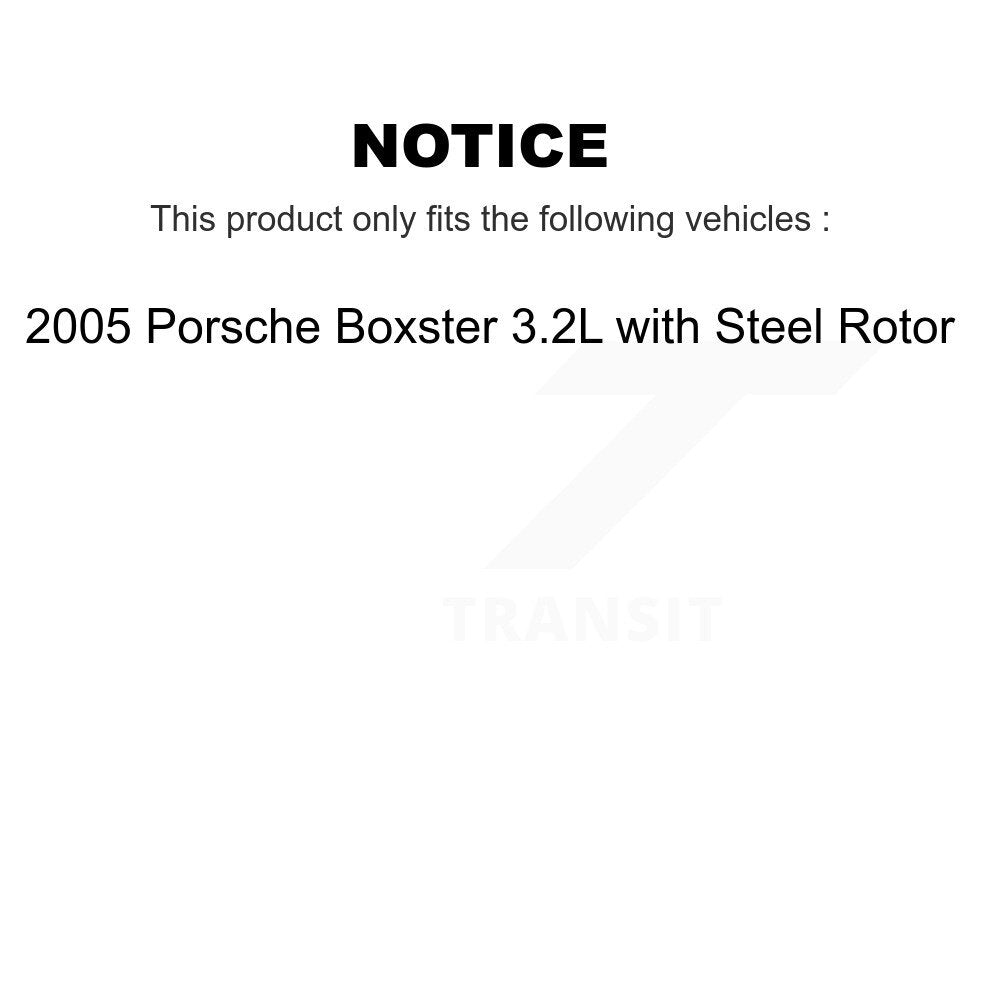 [Avant et Arrière] Capteur usure plaquettes de frein pour 2005 Porsche Boxster 3.2L with Steel Rotor KSE-100392