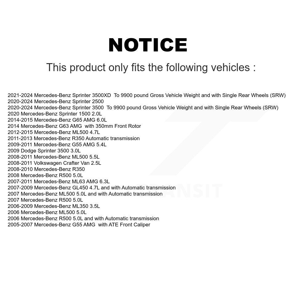 [Avant et Arrière] Capteur usure plaquettes de frein pour Mercedes-Benz Sprinter 2500 3500 ML350 AMG KSE-100418