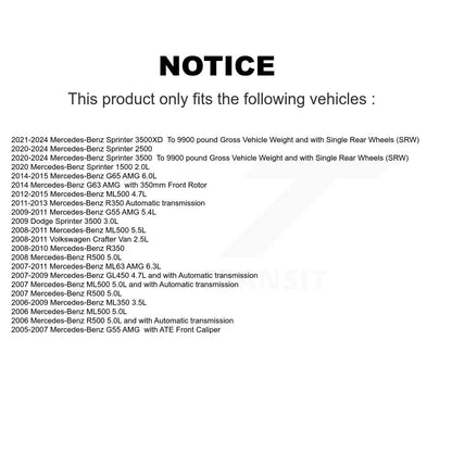 [Avant et Arrière] Capteur usure plaquettes de frein pour Mercedes-Benz Sprinter 2500 3500 ML350 AMG KSE-100418