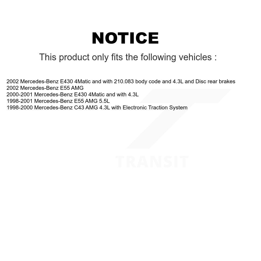 [Avant et Arrière] Capteur usure plaquettes de frein pour Mercedes-Benz E430 E55 AMG C43 KSE-100422