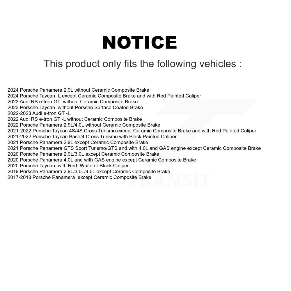 [Avant et Arrière] Capteur usure plaquettes de frein pour Porsche Taycan Panamera Audi e-tron GT RS KSE-100424