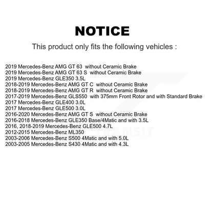 [Avant et Arrière] Capteur usure plaquettes de frein pour Mercedes-Benz ML350 GLE350 GLE400 GLS550 S KSE-100439