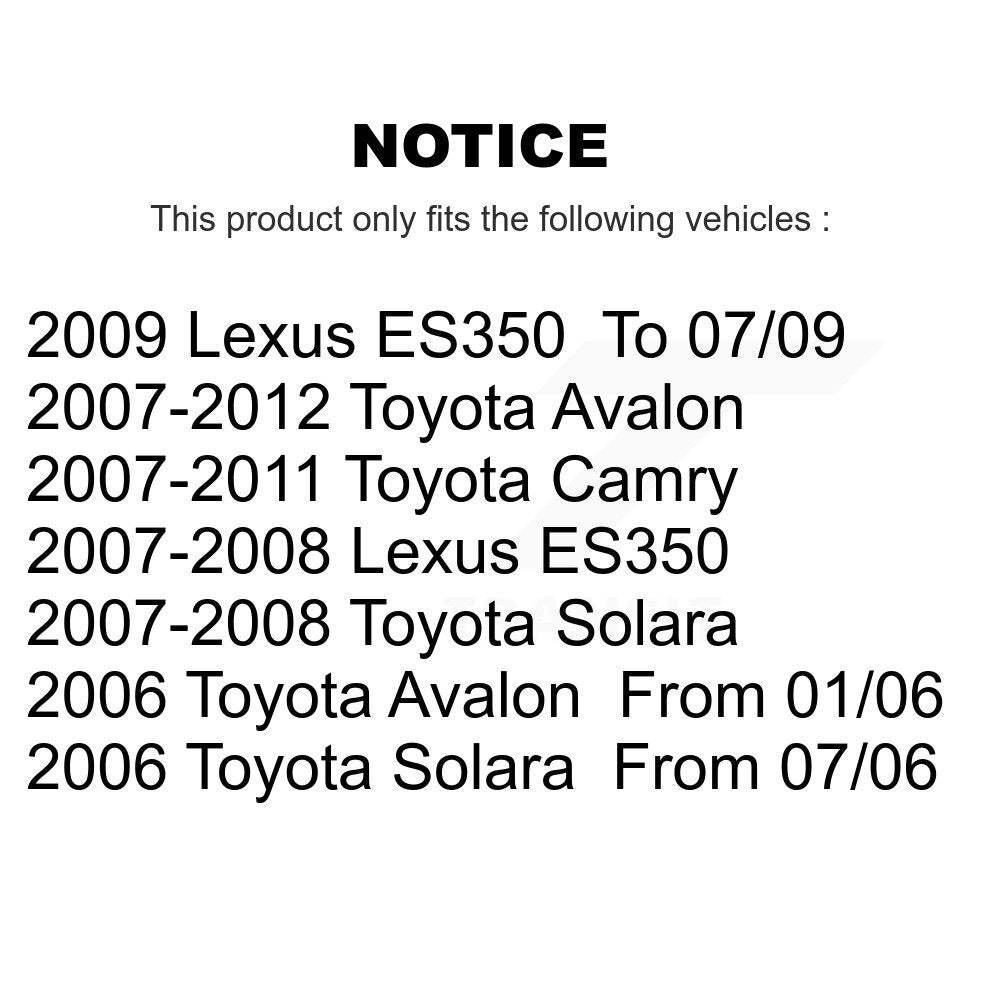 [Avant Droite] Jambe de suspension pour Toyota Camry Lexus ES350 Avalon Solara KSH-100354