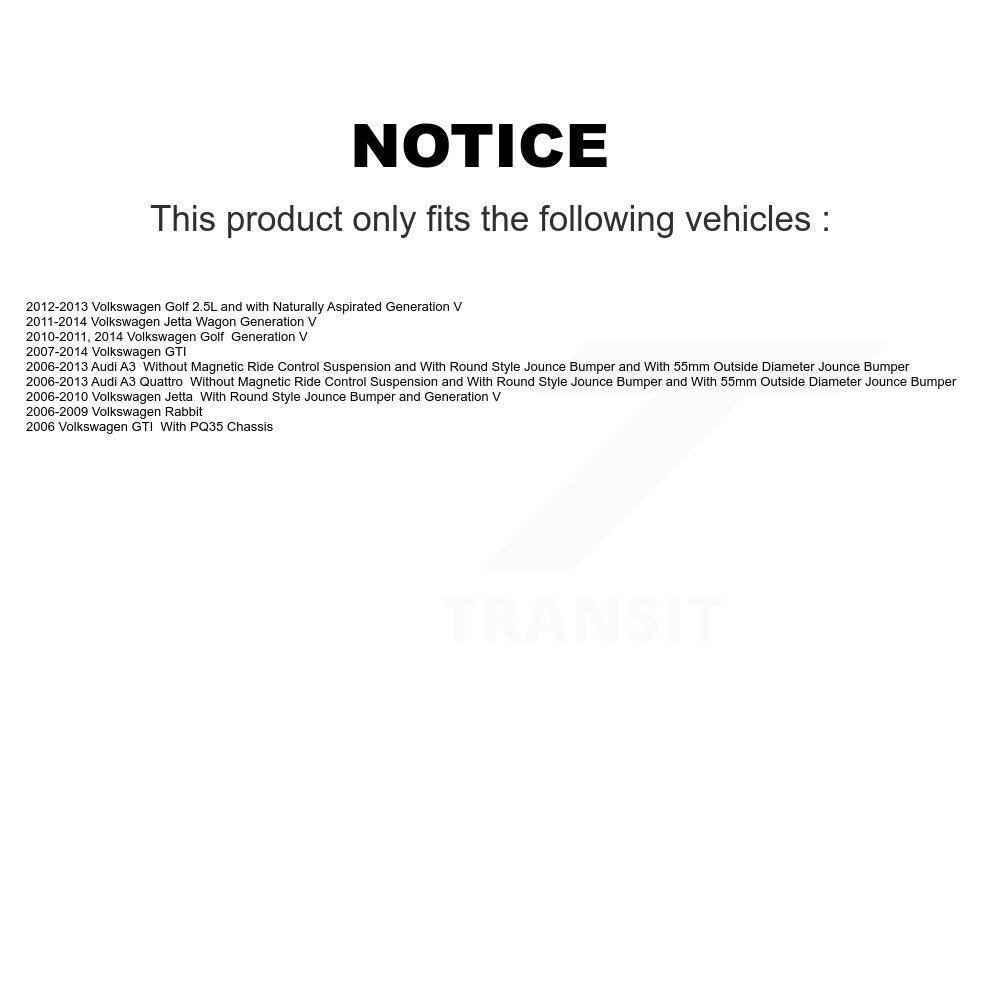 [Arrière] Amortisseur de suspension pour Volkswagen Jetta Golf Rabbit GTI Audi A3 Quattro KSH-100575