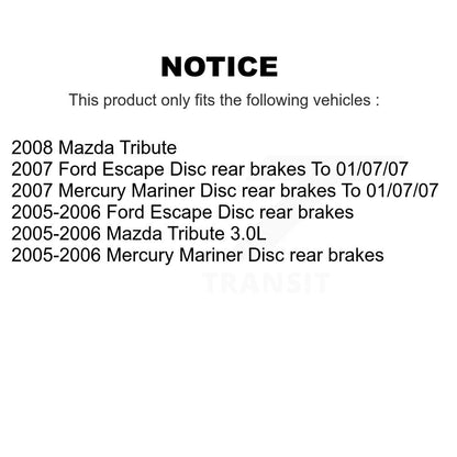 [Avant + Arrière] Kit de plaquette (semi-métallique) de frein pour Ford Escape Mazda Tribute Mercury Mariner KSN-100009
