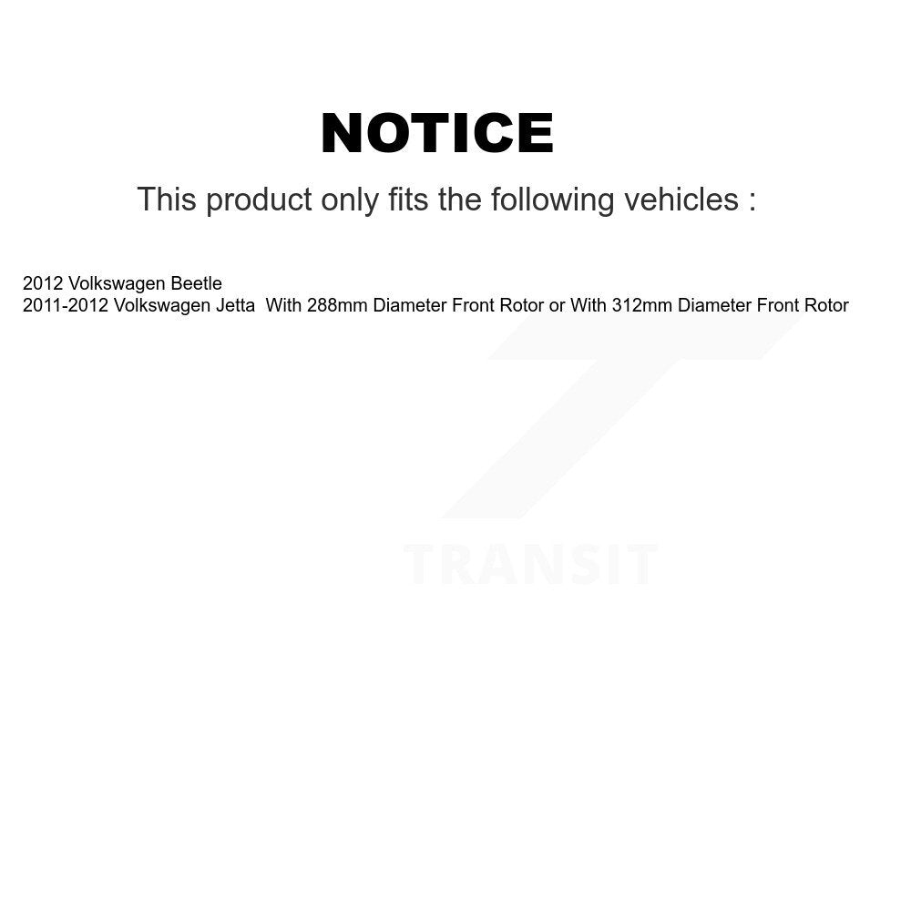 [Avant + Arrière] Kit de plaquette (semi-métallique) de frein pour Volkswagen Jetta Beetle KSN-100016