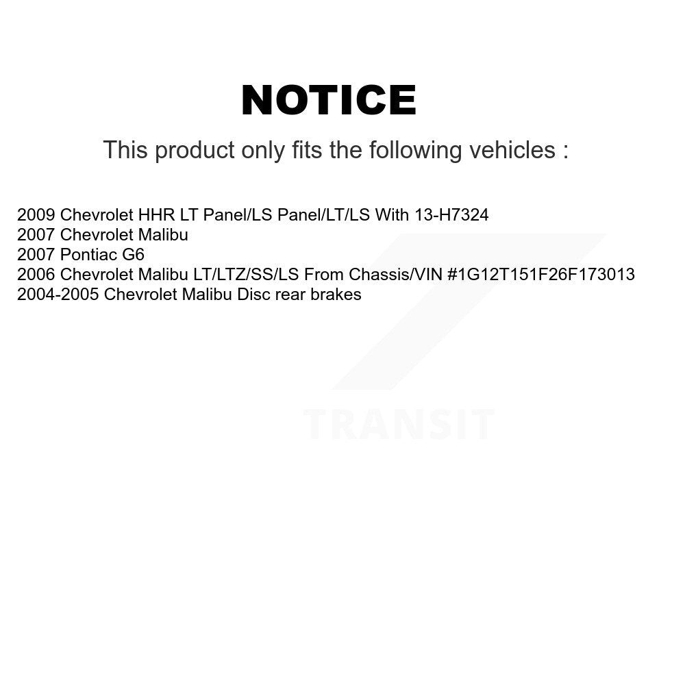 [Avant + Arrière] Kit de plaquette (semi-métallique) de frein pour Chevrolet Malibu Pontiac G6 KSN-100021