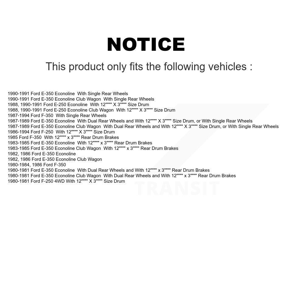 [Avant + Arrière] Kit de plaquette (semi-métallique) de frein pour Ford F-250 F-350 E-350 Econoline Club Wagon E-250 KSN-100027