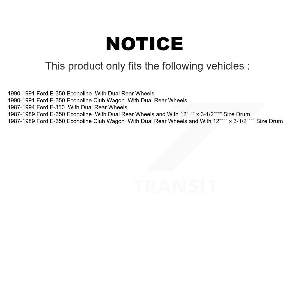 [Avant + Arrière] Kit de plaquette (semi-métallique) de frein pour Ford F-350 E-350 Econoline Club Wagon avec Dual Wheels KSN-100028