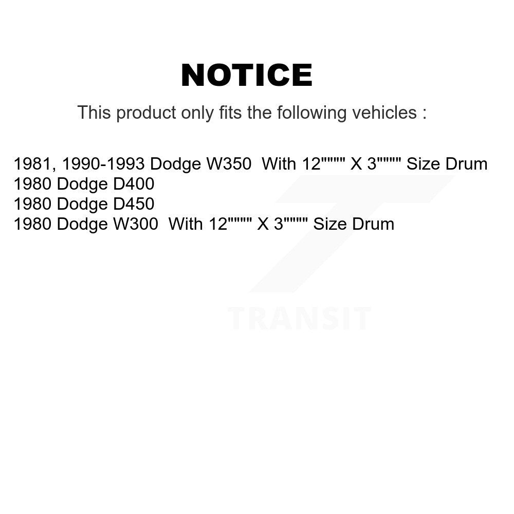 [Avant + Arrière] Kit de plaquette (semi-métallique) de frein pour Dodge W350 W300 D400 D450 KSN-100039