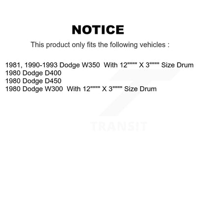 [Avant + Arrière] Kit de plaquette (semi-métallique) de frein pour Dodge W350 W300 D400 D450 KSN-100039