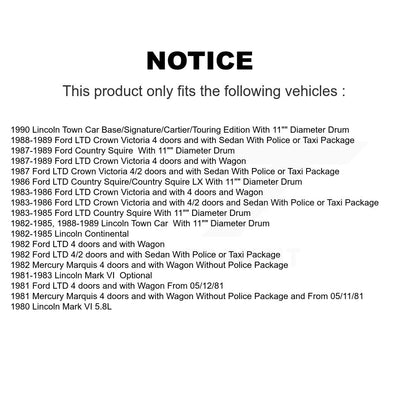 [Avant + Arrière] Kit de plaquette (semi-métallique) de frein pour Ford LTD Lincoln Town Car Crown Victoria Mark VI Continental Country Squire Mercury Marquis KSN-100052