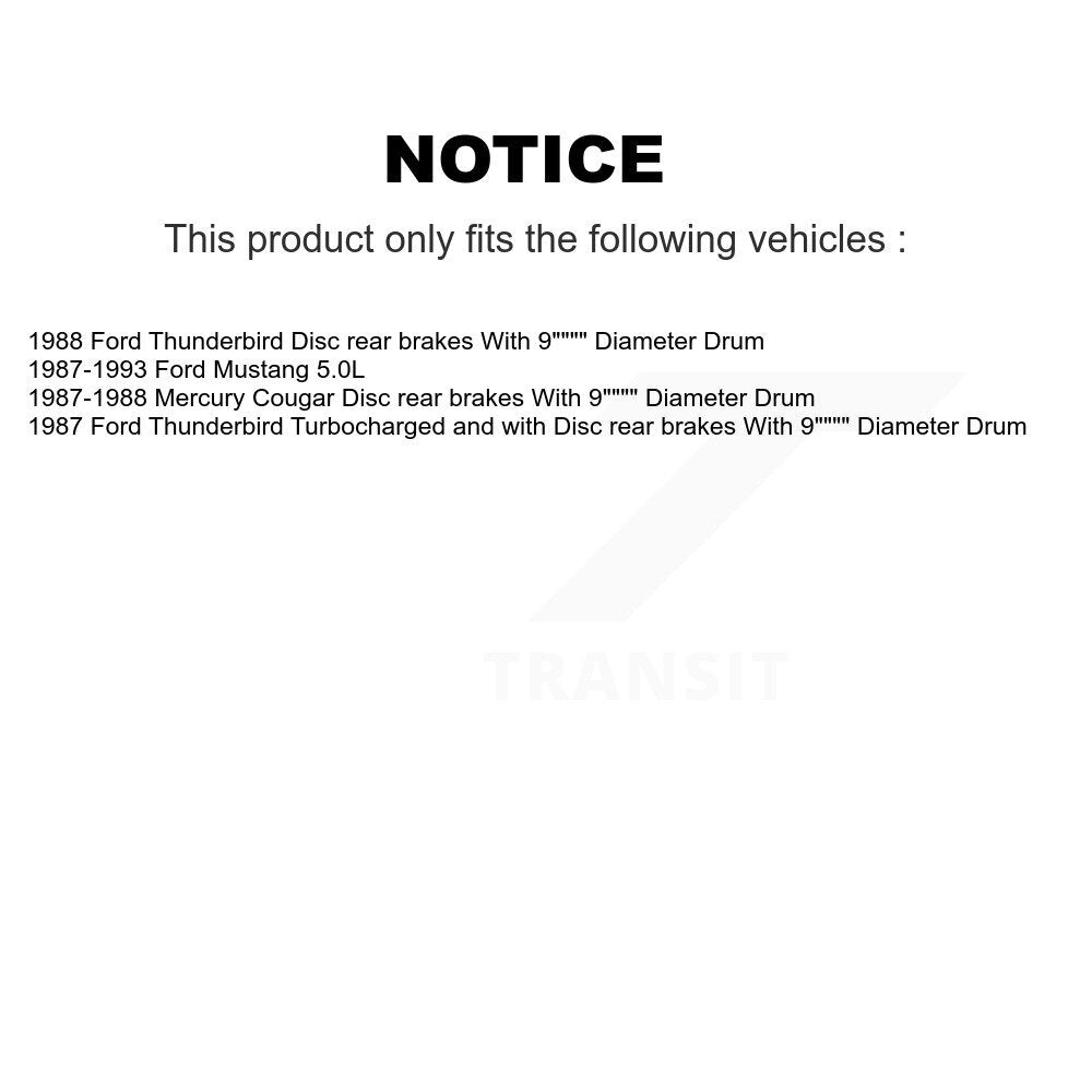 [Avant + Arrière] Kit de plaquette (semi-métallique) de frein pour Ford Mustang Thunderbird Mercury Cougar KSN-100053