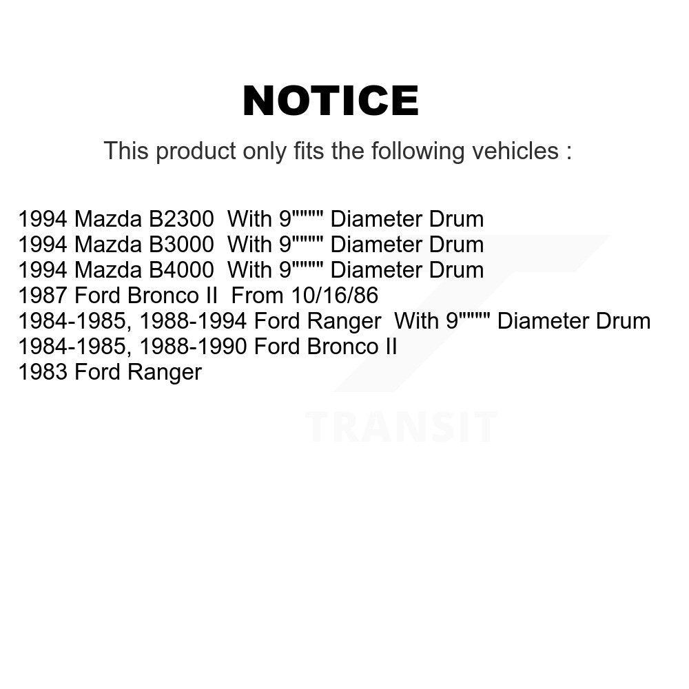 [Avant + Arrière] Kit de plaquette (semi-métallique) de frein pour Ford Ranger Bronco II Mazda B4000 B3000 B2300 KSN-100057