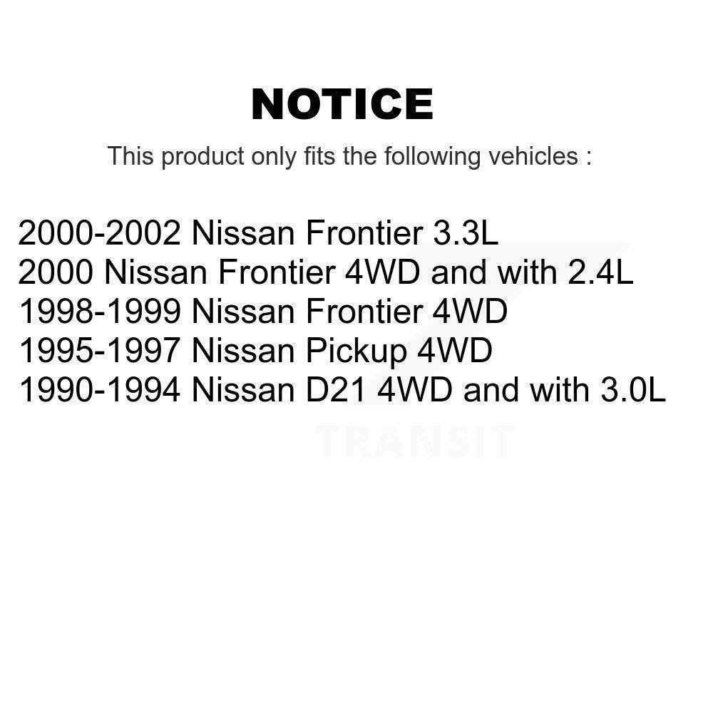 [Avant + Arrière] Kit de plaquette (semi-métallique) de frein pour Nissan Frontier Pickup D21 KSN-100065